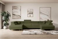 ALTDECOR Wohnlandschaft GUSA-U, Couch mit Schlaffunktion, Wohnzimmer - Ecksofa,
