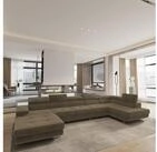 Masseno Ecksofa VELORA mit Schlaffunktion U-Form, Sofa mit Bettkasten