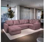 Masseno Ecksofa LORIVO mit Schlaffunktion U-Form, Sofa mit Bettkasten
