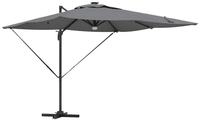 vidaXL Sonnenschirm Roma Parasol mit LED-Lichtleisten Anthrazit 286 x 284 x 270 cm