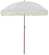 vidaXL Sonnenschirm Strandparasol Grau und Wei&szlig; 160 x 160 x 196 cm