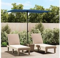 vidaXL Sonnenschirm, Sonnenschirm mit Aluminium-Mast 2x1,5 m Azurblau