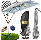 KESSER Ampelschirm, &Oslash;350cm Sonnenschirm inkl. Abdeckung & Wind- & wetterfest