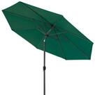 paramondo Sonnenschirm Sonnenschirm 3,5m rund gr&uuml;n Garten Kurbel UV-Schutz...