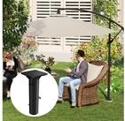 Outsunny Schirmhalter aus Beton, mit Rollen, Bremsen, quadratisch,