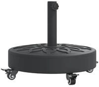 vidaXL Schirmhalter Sonnenschirmst&auml;nder mit Rollen f&uuml;r &Oslash;3848 mm Mast 27 kg Rund