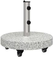vidaXL Schirmhalter 45 x 45 x 45 cm Sonnenschirmst&auml;nder Edelstahl Granit...
