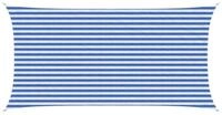 vidaXL Sonnensegel Sonnensegel Blau und Wei&szlig; 2,5 x 4,5 m HDPE, (1-tlg)