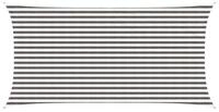 vidaXL Sonnensegel Sonnensegel Hellgrau und Wei&szlig; 2,5 x 4,5 m HDPE, (1-tlg)