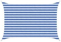 vidaXL Sonnensegel Sonnensegel Blau und Wei&szlig; 2 x 2,5 m HDPE, (1-tlg)