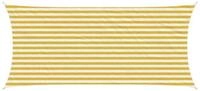 vidaXL Sonnensegel Sonnensegel Gelb und Wei&szlig; 2 x 4 m HDPE, (1-tlg)