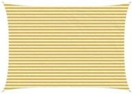 vidaXL Sonnensegel Sonnensegel Gelb und Wei&szlig; 3,5 x 4,5 m HDPE, (1-tlg)