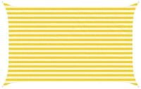 vidaXL Sonnensegel Sonnensegel Gelb und Wei&szlig; 4 x 2,5 m 100 % Polyester Oxford,