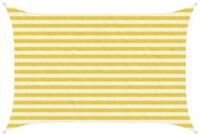 vidaXL Sonnensegel Sonnensegel Gelb und Wei&szlig; 2 x 3,5 m HDPE, (1-tlg)
