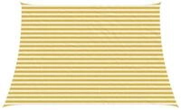 vidaXL Sonnensegel Sonnensegel Gelb und Wei&szlig; 3 / 4 x 3 m HDPE, (1-tlg)