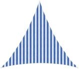 vidaXL Sonnensegel Sonnensegel Blau und Wei&szlig; 3 x 3 x 3 m HDPE, (1-tlg)