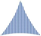 vidaXL Sonnensegel Sonnensegel Blau und Wei&szlig; 3,6 x 3,6 x 3,6 m HDPE, (1-tlg)