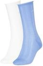 Calvin Klein Socken CK WOMEN SOCK PELERINE (2 Paar) mit kleinem Rollbund,...