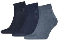 Calvin Klein Kurzsocken CK MEN QUARTER (3 Paar) Rippenb&uuml;ndchen, Cotton-Mix,