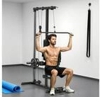 SPORTNOW Kraftstation multifunktional, mit Latzugstange Seilzugsystem, 8