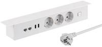 Maxtrack Verl&auml;ngerungskabel, CEE 7/7, USB-A, Ethernet, Schutzkontakt (180 cm)