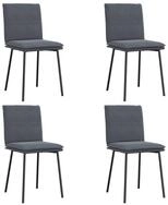 vidaXL Esszimmerstuhl Esszimmerst&uuml;hle 4 Stk. Dunkelgrau Samt (4 St)