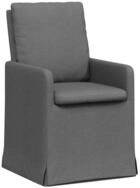 vidaXL Esszimmerstuhl Esszimmerst&uuml;hle 2 pcs Dunkelgrau 57 x 67 x 98 cm Stoff (2 St)