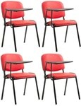 CLP Besucherstuhl Ken (4er Set, 4 St), Kunstleder-Bezug, inkl. Klapptisch