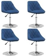 vidaXL Esszimmerstuhl Esszimmerst&uuml;hle 4 Stk. Drehbar Blau Samt (4 St)