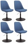 CLP Esszimmerstuhl Maverick Stoff (4er Set), Metall, um 360&deg; drehbar
