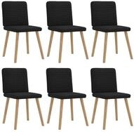 vidaXL Esszimmerstuhl Esszimmerst&uuml;hle 6 Stk. Schwarz Stoff (6 St)