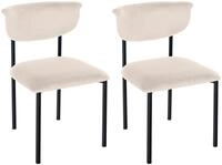 CLP Besucherstuhl Gambell (2er Set, 2 St), Samtbezug, Metallgestell