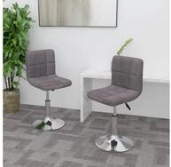 vidaXL Esszimmerstuhl, Esszimmerst&uuml;hle 2 Stk. Drehbar Taupe Stoff
