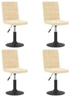 vidaXL Esszimmerstuhl Esszimmerst&uuml;hle 4 Stk. Drehbar Creme Samt (4 St)