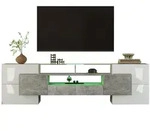 OKWISH TV-Schrank Lowboard TV Schrank (1-St., Wei&szlig;+Grau, 200 cm)...