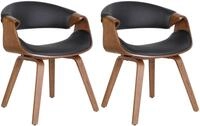 CLP Esszimmerstuhl Foley (2er Set), Stoff- oder Kunstlederbezug mit Holzgestell