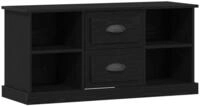vidaXL TV-Schrank TV-Schr&auml;nk Schwarz Eichen-Optik 99,5 x 35,5 x 48 cm (1-St)