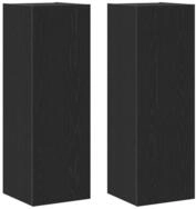 vidaXL TV-Schrank Wand-TV-Schrank 2 pcs Schwarz Eichen-Optik 30,5 x 28,5 x 90 cm
