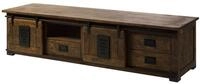 Massivmoebel24 TV-Board RAILWAY (Massivholz), TV-Board Mango 200x55x50 braun...