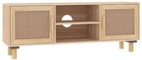 vidaXL TV-Schrank TV-Board Braun 105x30x40 cm Massivholz Kiefer Natur-Rattan