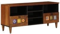 vidaXL TV-Schrank TV-Schr&auml;nk mit Regal Walnuss 100 x 33 x 46 cm Massivholz...