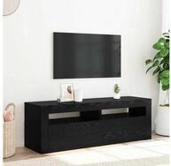 vidaXL TV-Schrank TV-Schrank mit LED-Leuchten Schwarz Eichen-Optik 120x35x40 cm