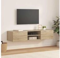 vidaXL Wandh&auml;ngeschrank, Holzschrank Sonoma-Eiche 150 x 39 x 30 cm...