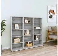 vidaXL Regal 100 x 23 x 895 cm CD-Regal Grau Sonoma 102x23x89,5 cm Spanplatte