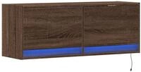 vidaXL TV-Wand TV-Wandschrank mit LED-Beleuchtung Eichen-Optik 100x31x35 cm,...