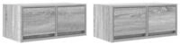 vidaXL TV-Schrank TV-Schr&auml;nke 2 Stk. Grau Sonoma 60x31x25,5 cm Holzwerkstoff...
