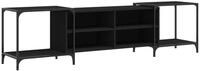vidaXL TV-Schrank TV-Board Schwarz 203x37x50 cm Holzwerkstoff