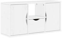 vidaXL TV-Schrank TV-Schrank mit Schublade Wei&szlig; 79x24x40 cm Massivholz Kiefer...