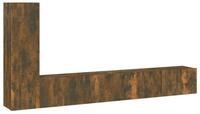 vidaXL TV-Schrank 3-tlg. TV-Schrank-Set R&auml;uchereiche Holzwerkstoff (1-St)