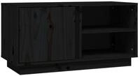 vidaXL TV-Schrank TV-Schrank Schwarz 80x35x40,5 cm Massivholz Kiefer (1-St)